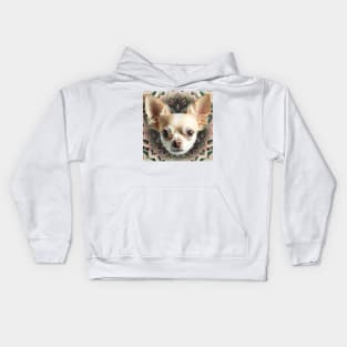 A Fractal Design of A Chihuahua Kids Hoodie